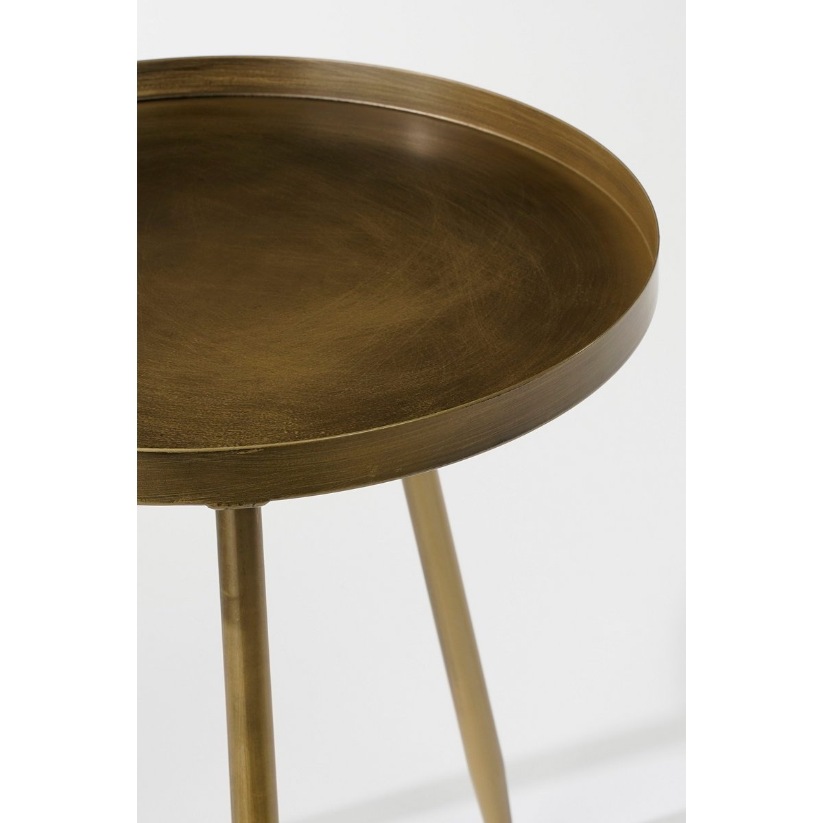 KantoormeubelenPlus Flores Bijzettafel - H42x Ø40 cm - Metaal - Brons
