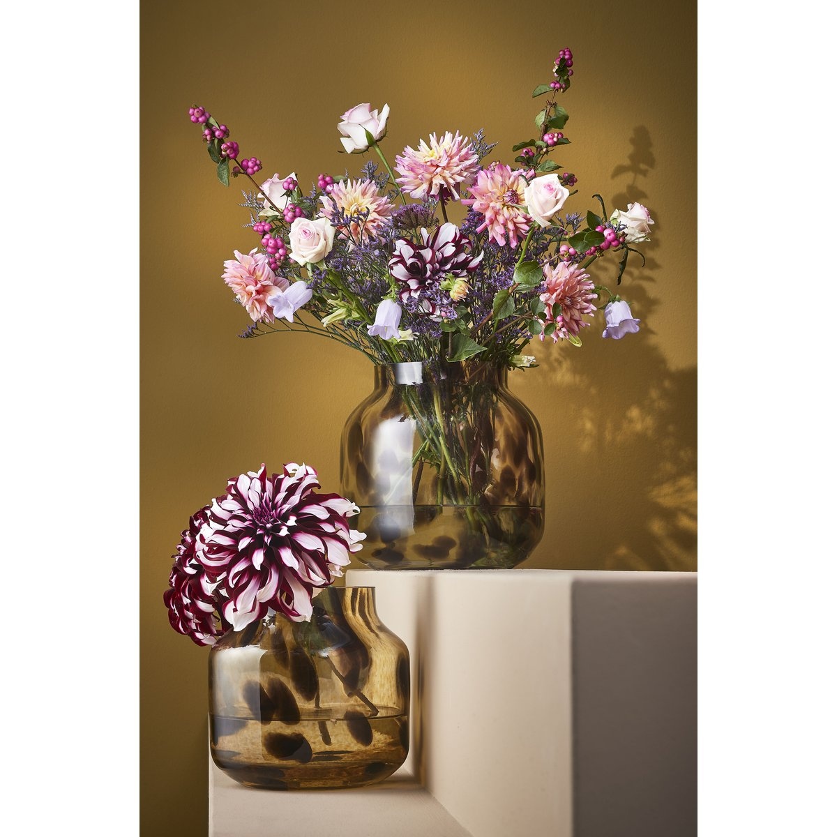 KantoormeubelenPlus Pantera Vaas - H26,5 x Ø26 cm - Bruin