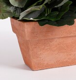 KantoormeubelenPlus Geranium Kunstplant in Balkonbak - L29 x B13 x H40 cm - Wit