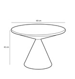KantoormeubelenPlus Royale Bijzettafel - H42 x Ø60 cm - Metaal - Zwart