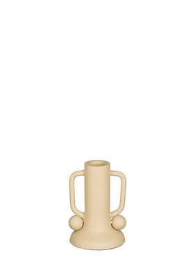 KantoormeubelenPlus Ula Kandelaar - H12 x Ø8 cm - Metaal - Beige