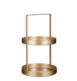 Etagère 2-Laags - H41 x Ø25 cm - Metaal - Goud