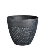KantoormeubelenPlus Bravo Bloempot voor Buiten - H32,5 x Ø38 cm - Zwart gehamerd