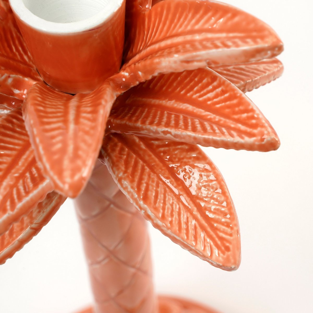 KantoormeubelenPlus Kandelaar Palmboom - H30 x Ø13 cm - Roze