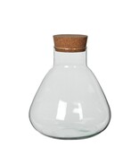 KantoormeubelenPlus Emily Terrarium of Voorraadpot - H24,5 x Ø22,5 cm - Gerecycled Glas - Transparant