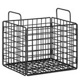 KantoormeubelenPlus Mora Draadmand - Draadmand, ijzer, zwart, 25x20x25 cm