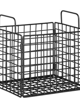 KantoormeubelenPlus Mora Draadmand - Draadmand, ijzer, zwart, 25x20x25 cm