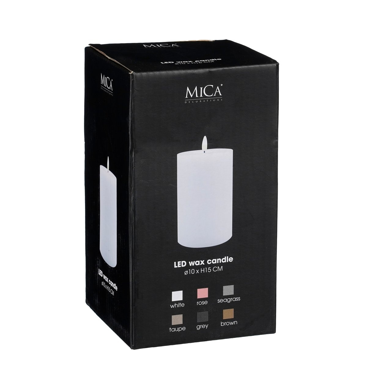 KantoormeubelenPlus LED Kaars - H15 x Ø10 cm - Wax - Taupe