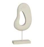 KantoormeubelenPlus Pastina Ornament op Voet - L6,5 x B16,5 x H37,5 cm - FSC 100% Mangohout - Off White