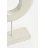 KantoormeubelenPlus Pastina Ornament op Voet - L6,5 x B16,5 x H37,5 cm - FSC 100% Mangohout - Off White