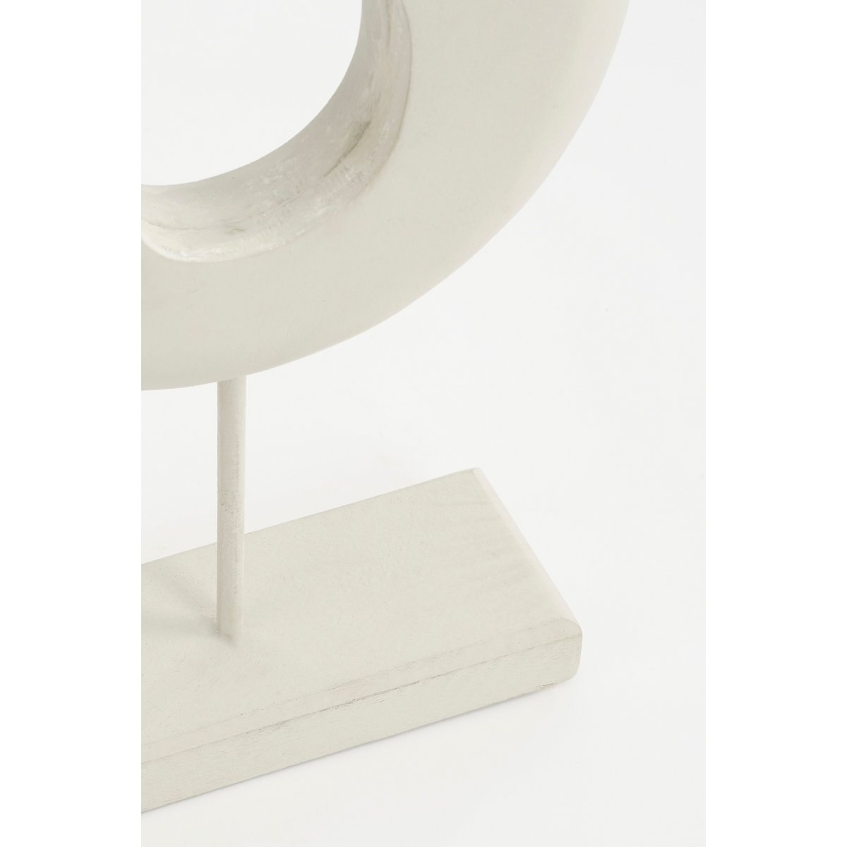KantoormeubelenPlus Pastina Ornament op Voet - L6,5 x B16,5 x H37,5 cm - FSC 100% Mangohout - Off White
