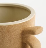 KantoormeubelenPlus Stelvio Bloempot - L25 x B18 x H16,5 cm - Keramiek - Bruin