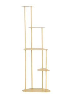 KantoormeubelenPlus Fonda Plantentafel - L47,5 x B27 x H140 cm - Metaal - Lichtgeel