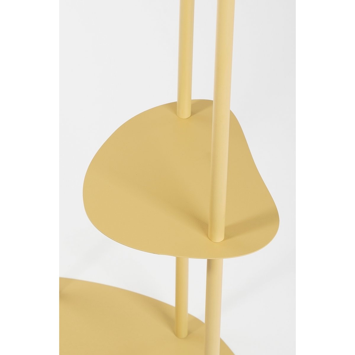KantoormeubelenPlus Fonda Plantentafel - L47,5 x B27 x H140 cm - Metaal - Lichtgeel