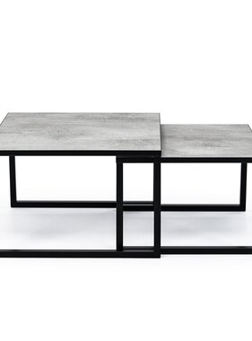 Stalux Salontafelset 'Lisa' 65 en 50cm, kleur zwart / beton
