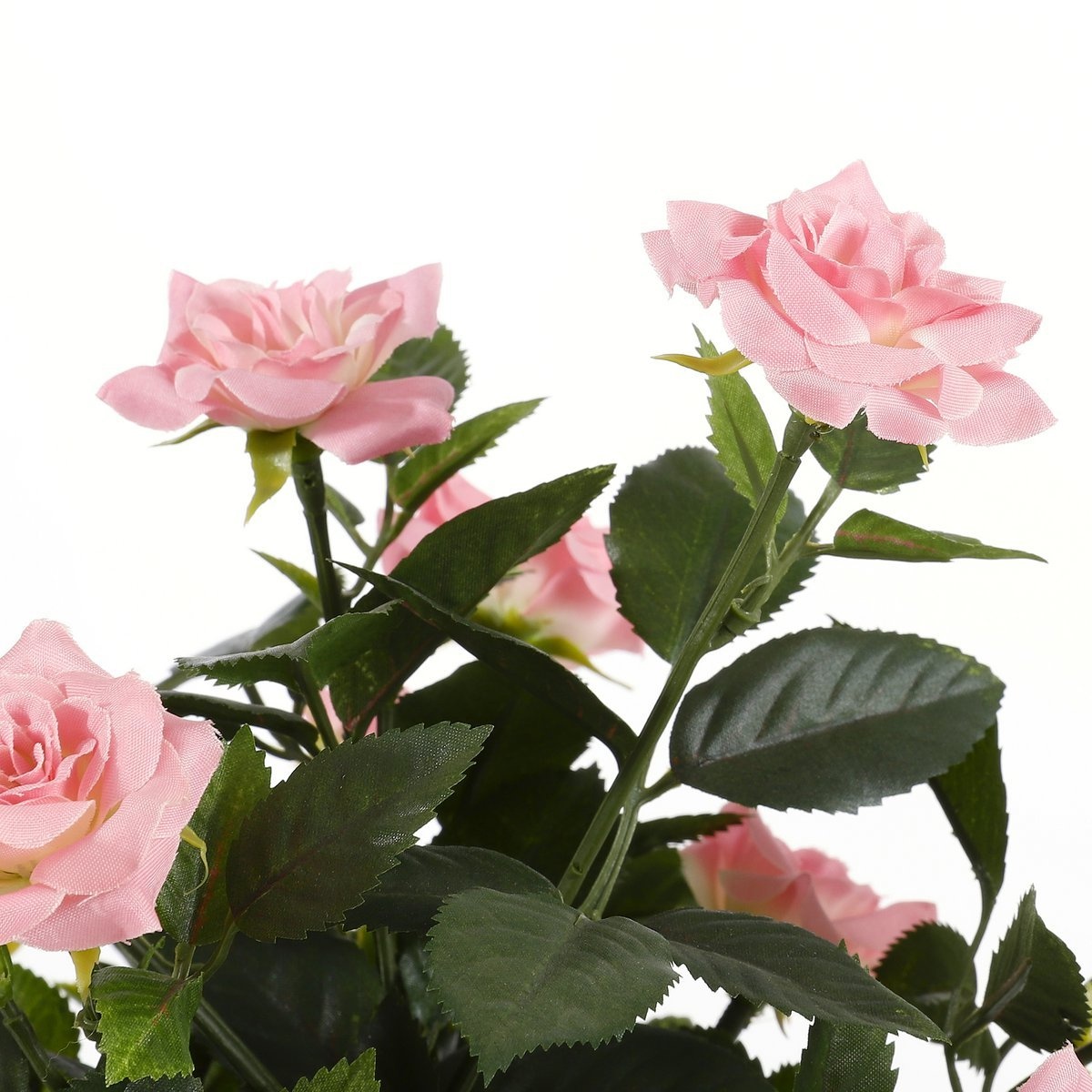 KantoormeubelenPlus Rozenstruik Kunstplant in Bloempot Stan - H33 x Ø25 cm - Roze