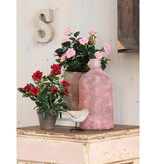 KantoormeubelenPlus Rozenstruik Kunstplant in Bloempot Stan - H33 x Ø25 cm - Roze