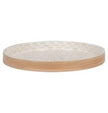 KantoormeubelenPlus Dienblad - Dienblad, bamboe/capiz, beige, 40x40x3,5 cm
