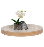 KantoormeubelenPlus Dienblad - Dienblad, bamboe/capiz, beige, 40x40x3,5 cm