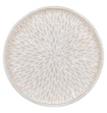 KantoormeubelenPlus Dienblad - Dienblad, bamboe/capiz, beige, 40x40x3,5 cm