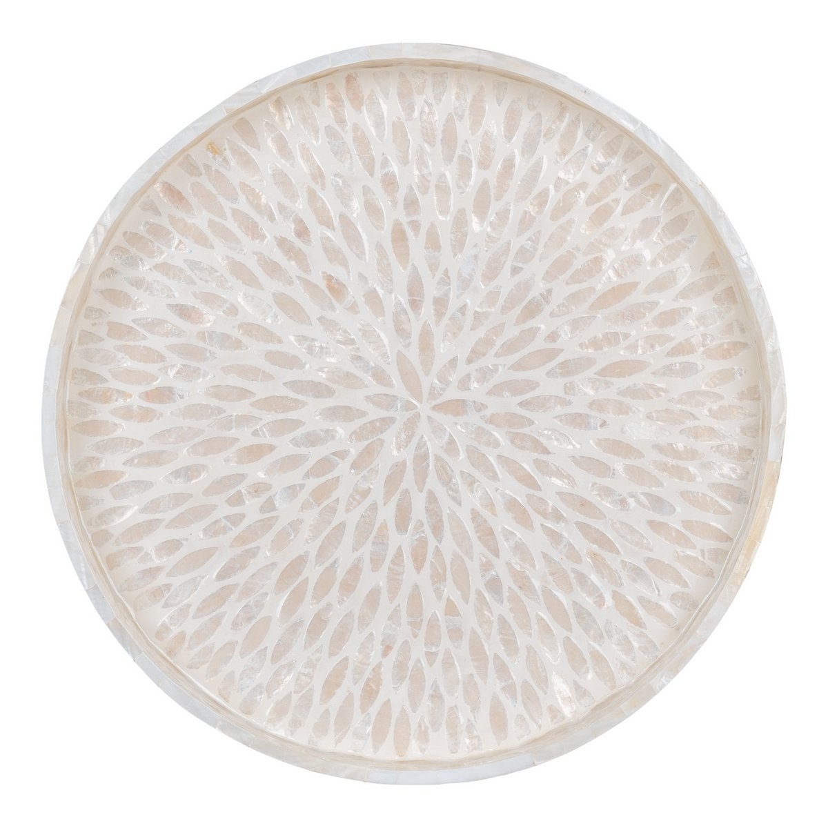 KantoormeubelenPlus Dienblad - Dienblad, bamboe/capiz, beige, 40x40x3,5 cm