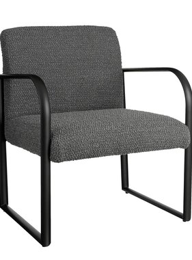KantoormeubelenPlus Symon Fauteuil - L72 x B69 x H81 cm - Donkergrijs