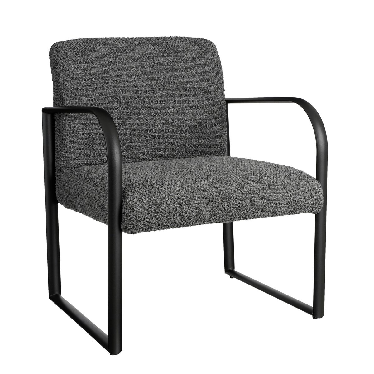 KantoormeubelenPlus Symon Fauteuil - L72 x B69 x H81 cm - Donkergrijs