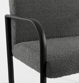 KantoormeubelenPlus Symon Fauteuil - L72 x B69 x H81 cm - Donkergrijs