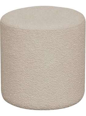 KantoormeubelenPlus Ejby Poef - Poef in bouclé, beige, Ø34x36 cm, HN1233