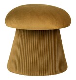 Hampton Poef - Poef in fluweel, oker, ø41x39 cm