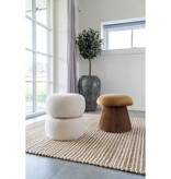 Hampton Poef - Poef in fluweel, oker, ø41x39 cm