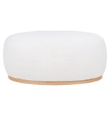 KantoormeubelenPlus Manhattan Poef - Poef, gekruld, wit, 54,5x88,5x36 cm, HN1235