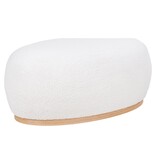 KantoormeubelenPlus Manhattan Poef - Poef, gekruld, wit, 54,5x88,5x36 cm, HN1235