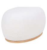 KantoormeubelenPlus Manhattan Poef - Poef, gekruld, wit, 54,5x88,5x36 cm, HN1235