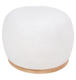 Manhattan Poef - Poef, gekruld, wit, 54,5x88,5x36 cm, HN1235