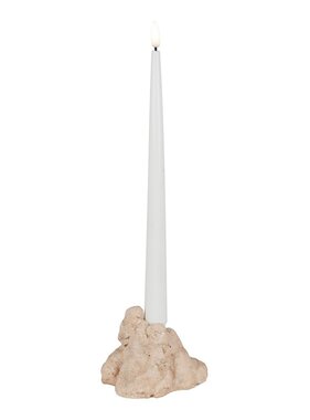 KantoormeubelenPlus Kaarsenhouder - Kaarsenhouder van cement, natuur, 11x8x8,5 cm