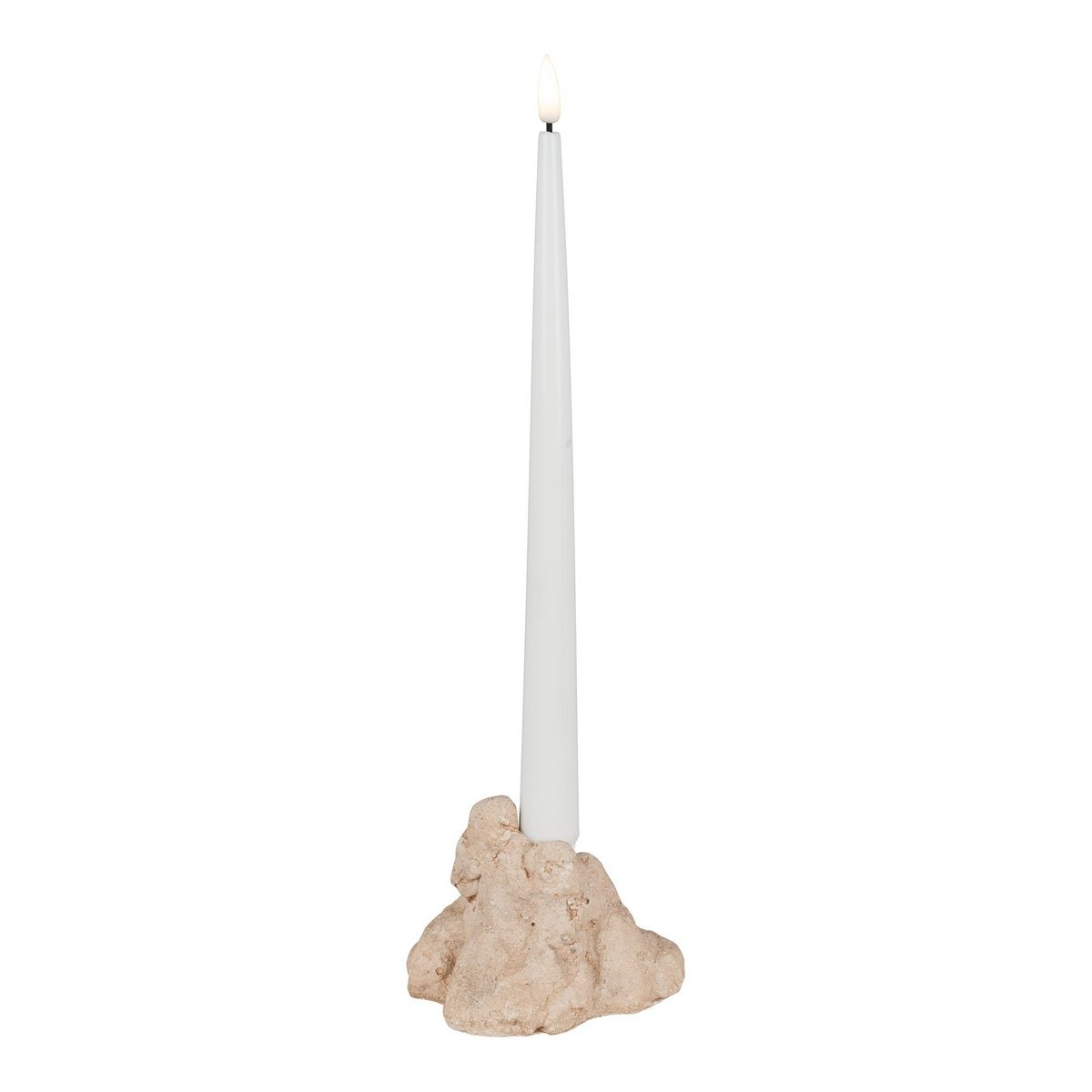 KantoormeubelenPlus Kaarsenhouder - Kaarsenhouder van cement, natuur, 11x8x8,5 cm