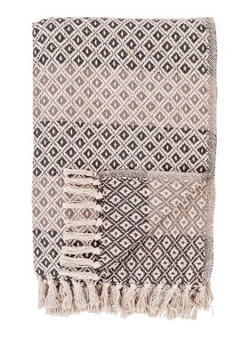 KantoormeubelenPlus Alanya Plaid - Plaid, bruin/beige/wit, 130x180 cm