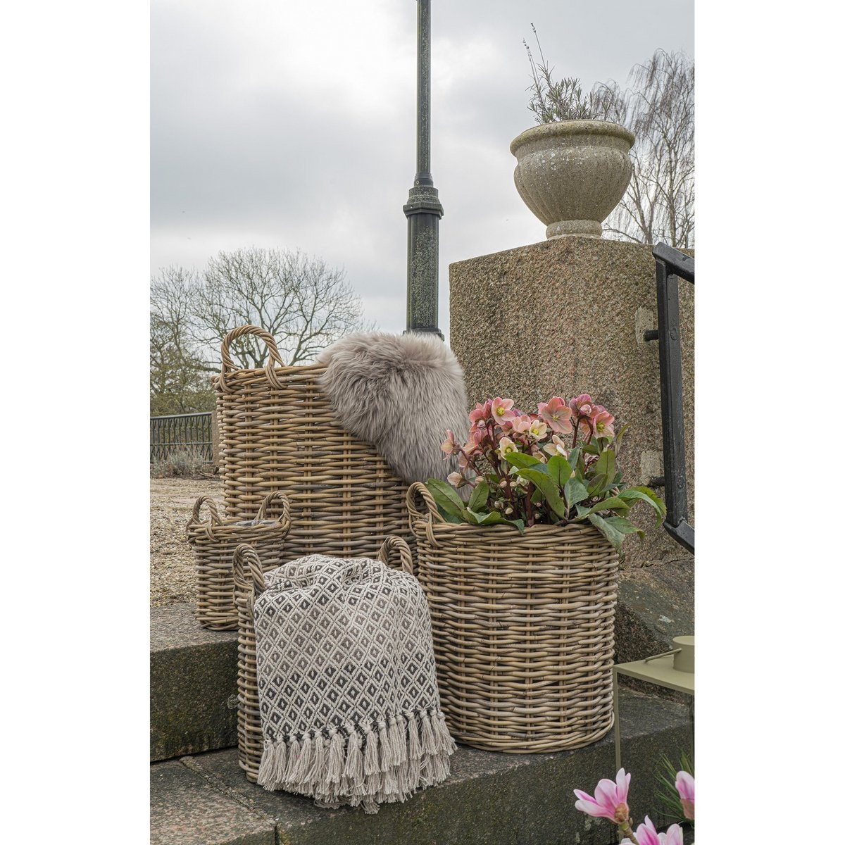 KantoormeubelenPlus Alanya Plaid - Plaid, bruin/beige/wit, 130x180 cm