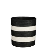KantoormeubelenPlus Nacho Mand - Set van 2 - H34 x Ø29 - FSC Mix - Zwart, Wit