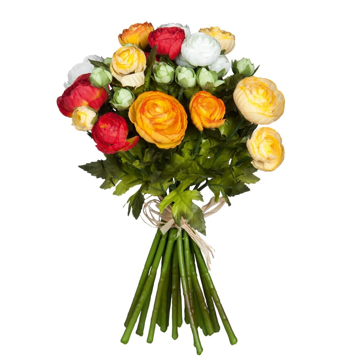 KantoormeubelenPlus Ranonkels Kunstbloemen Boeket - H35 x Ø26 cm - Oranje