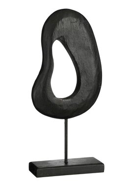 KantoormeubelenPlus Pastina Ornament op Voet - L6,5 x B16,5 x H37,5 cm - FSC 100% Mangohout - Zwart