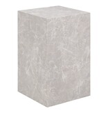 KantoormeubelenPlus Prague Side Table - Bijzettafel, marmerlook, beige, 30x30x50 cm