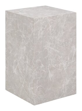KantoormeubelenPlus Prague Side Table - Bijzettafel, marmerlook, beige, 30x30x50 cm