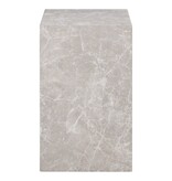 Prague Side Table - Bijzettafel, marmerlook, beige, 30x30x50 cm