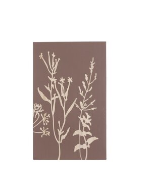 KantoormeubelenPlus Muurdecoratie Bloemen - L30 x H48 cm - Hout - Donkerbruin