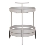KantoormeubelenPlus Beja Bar Trolley - Bar Trolley, staal, koel grijs, 2 planken, 40x49,5x61 cm