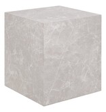 KantoormeubelenPlus Prague Side Table - Bijzettafel, marmerlook, beige 40x40x45 cm