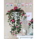 KantoormeubelenPlus Petunia Kunst Hangplant - L15 x B20 x H80 cm - Fuchsia