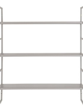 KantoormeubelenPlus Beja Shelves - Planken, staal, koel grijs, 3 planken, 48x17x55 cm